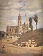 Jean Baptiste Camille  Corot La cathedrale de Chartres (mk11) oil painting picture wholesale